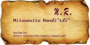Milosevits Renátó névjegykártya